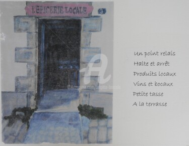Painting titled "Un point relais" by Brigitte Barcelo, Original Artwork, Acrylic