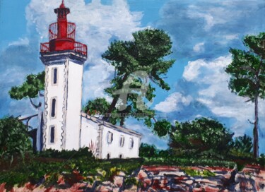 "Le phare de Sainte…" başlıklı Tablo Brigitte Barcelo tarafından, Orijinal sanat, Akrilik