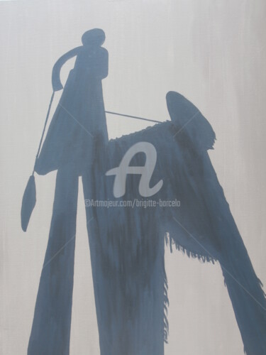 Peinture intitulée "ombre 1" par Brigitte Barcelo, Œuvre d'art originale, Acrylique