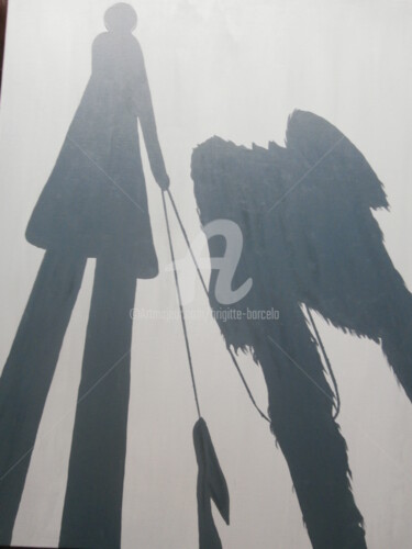 Peinture intitulée "ombre 2" par Brigitte Barcelo, Œuvre d'art originale, Acrylique