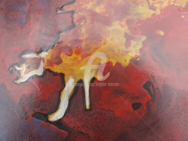 Painting titled "psychedelique detai…" by Brigitte Barcelo, Original Artwork, Acrylic