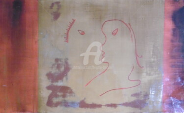 Картина под названием "LAQUE -  sans titre" - Brigitte Barcelo, Подлинное произведение искусства, Другой