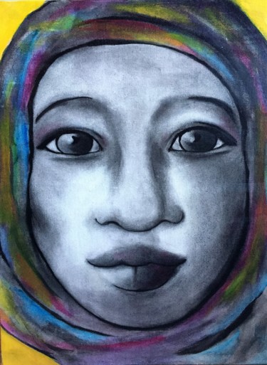 Pintura titulada "sahara" por Brigitte Benitah, Obra de arte original, Acrílico