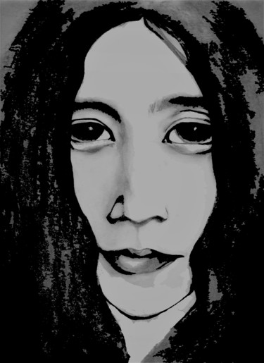 Картина под названием "portrait Japon 2" - Brigitte Benitah, Подлинное произведение искусства, Акрил