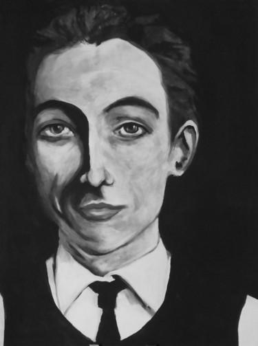 Painting titled "Portrait homme - 5…" by Brigitte Benitah, Original Artwork, Acrylic