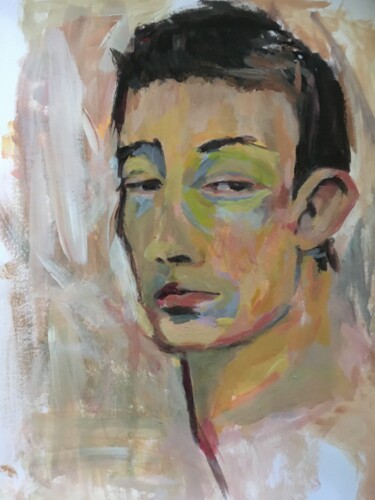Peinture intitulée "portrait gainsbourg" par Brigitte Benitah, Œuvre d'art originale, Acrylique