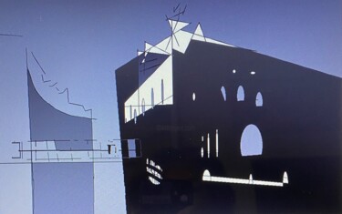 Arte digitale intitolato "Architektur" da Brigitte Böhme, Opera d'arte originale, Pittura digitale