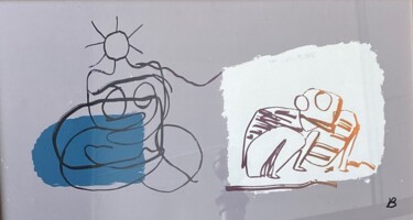 Ζωγραφική με τίτλο "Froschkönig" από Brigitte Böhme, Αυθεντικά έργα τέχνης, Screenprinting