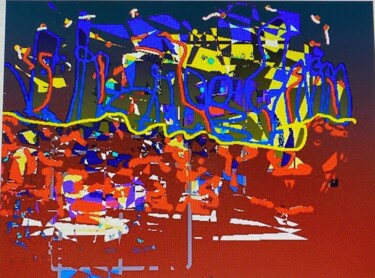 Digitale Kunst mit dem Titel "Schöne Welt" von Brigitte Böhme, Original-Kunstwerk, Digitale Malerei