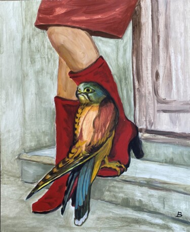 Malerei mit dem Titel "Herzschlag auf dem…" von Brigitte Böhme, Original-Kunstwerk, Acryl