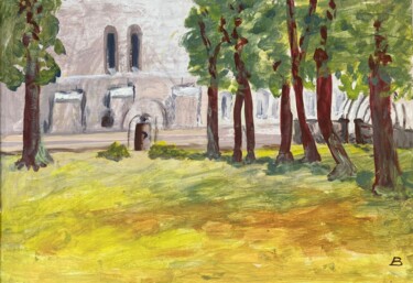 Painting titled "Kloster Loccum" by Brigitte Böhme, Original Artwork, Acrylic