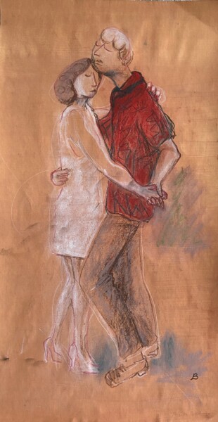 Disegno intitolato "Tanz mit Gefühl" da Brigitte Böhme, Opera d'arte originale, Gesso