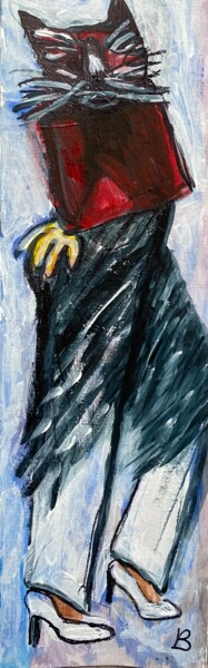 Картина под названием "Kätzchen" - Brigitte Böhme, Подлинное произведение искусства, Акрил