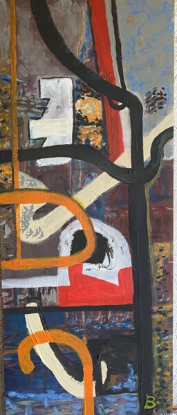 Malerei mit dem Titel "Spazierstock unterw…" von Brigitte Böhme, Original-Kunstwerk, Acryl