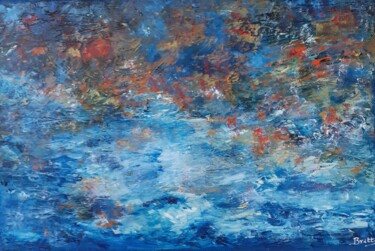 Painting titled "Luminescence" by Brigitte Botsen (Britt), Original Artwork, Oil Mounted on Wood Stretcher frame