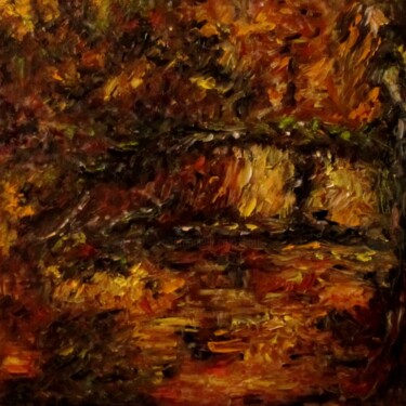 Peinture intitulée "L'automne, couleurs…" par Brigitte Botsen (Britt), Œuvre d'art originale, Huile Monté sur Châssis en bois