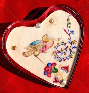 Artisanat intitulée "petit coeur en plex…" par Brigitte Boulanger, Œuvre d'art originale