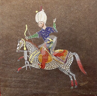 Painting titled "Archer persan" by Brigitte Boulanger, Original Artwork, Pigments
