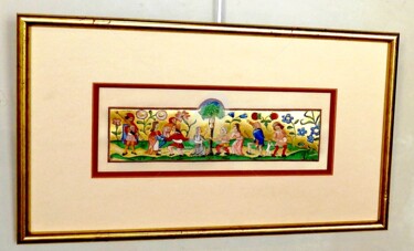 Peinture intitulée "6-danse-des-bergers…" par Brigitte Boulanger, Œuvre d'art originale