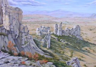 Painting titled "rajal del corp" by Brigitte Bouysse, Original Artwork, Oil