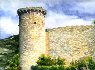 Painting titled "ste Eulalie du Larz…" by Brigitte Bouysse, Original Artwork, Oil