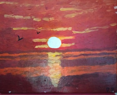Pintura intitulada "Clair de lune" por Brigitte Candy, Obras de arte originais, Acrílico