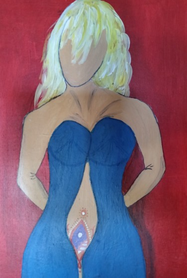 Peinture intitulée "Féminité" par Brigitte Candy, Œuvre d'art originale, Acrylique