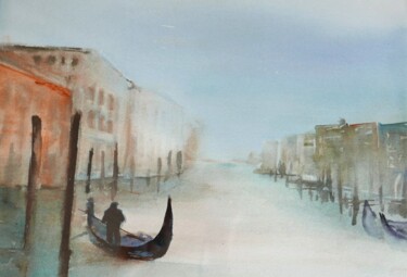 Pintura titulada "Venise" por Brigitte Chevalier, Obra de arte original, Acuarela