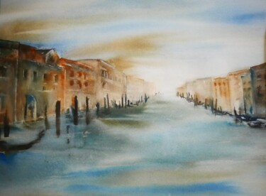 Peinture intitulée "Venise" par Brigitte Chevalier, Œuvre d'art originale, Encre