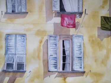 绘画 标题为“persiennes” 由Brigitte Chevalier, 原创艺术品, 水彩