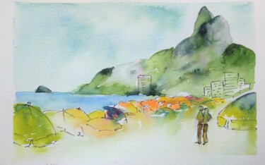 Pintura titulada "RIO" por Brigitte Chevalier, Obra de arte original, Acuarela