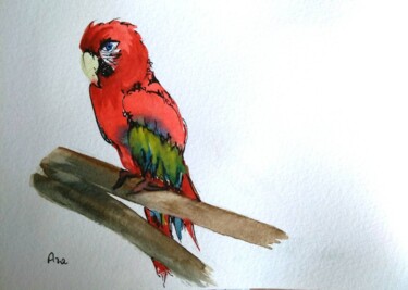 Painting titled "BRESIL" by Brigitte Chevalier, Original Artwork, Watercolor