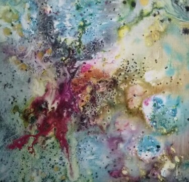 Painting titled "Pigments" by Brigitte Chevalier, Original Artwork, Ink