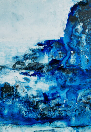 Peinture intitulée "vers l'abstraction" par Brigitte Chevalier, Œuvre d'art originale, Aquarelle