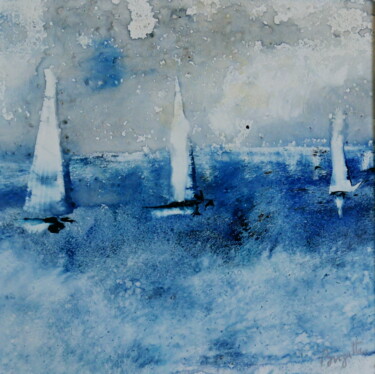 Peinture intitulée "marine" par Brigitte Chevalier, Œuvre d'art originale, Aquarelle