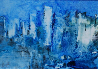 Pintura intitulada "SAO PAULO" por Brigitte Chevalier, Obras de arte originais, Aquarela