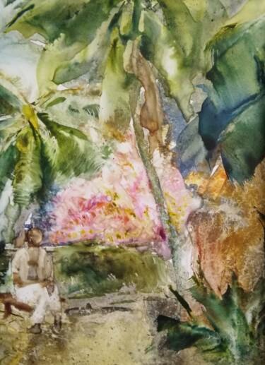 Peinture intitulée "Guyane" par Brigitte Chevalier, Œuvre d'art originale, Aquarelle