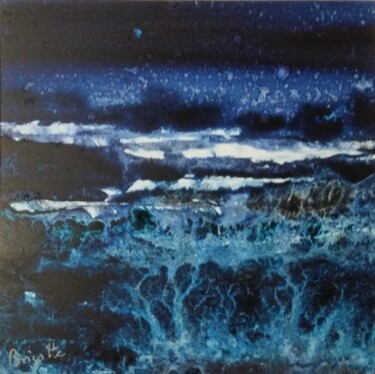 Peinture intitulée "grand bleu" par Brigitte Chevalier, Œuvre d'art originale, Aquarelle
