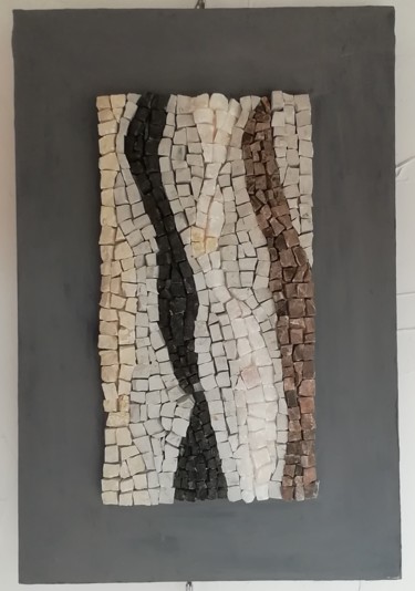 Sculpture intitulée "ondulations" par Brigitte Coleau, Œuvre d'art originale, Mosaïque