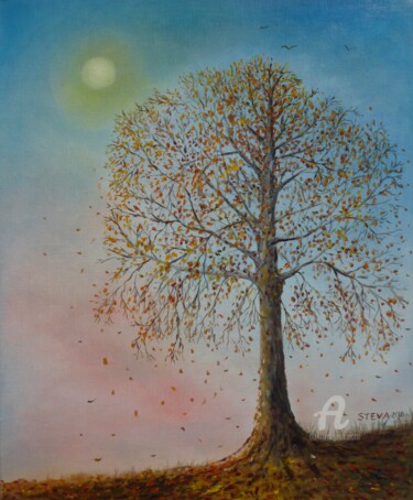 제목이 "Aubade N°2"인 미술작품 Brigitte Conan (Steva)로, 원작, 기름 나무 들것 프레임에 장착됨