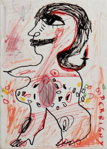 Картина под названием "Madeleine" - Brigitte Derbigny, Подлинное произведение искусства, Акрил Установлен на Деревянная рама…