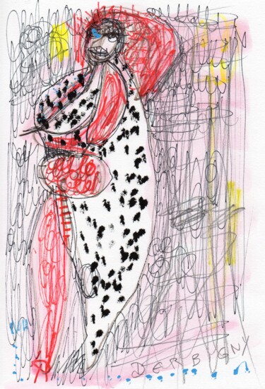 Σχέδιο με τίτλο "Vénus aux cheveux r…" από Brigitte Derbigny, Αυθεντικά έργα τέχνης, Ακρυλικό