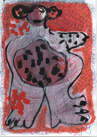Рисунок под названием "Vénus grandes oreil…" - Brigitte Derbigny, Подлинное произведение искусства, Акрил