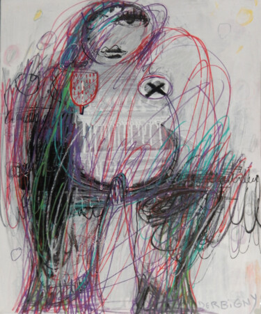 Pintura titulada "Vénus turlupinée" por Brigitte Derbigny, Obra de arte original, Acrílico