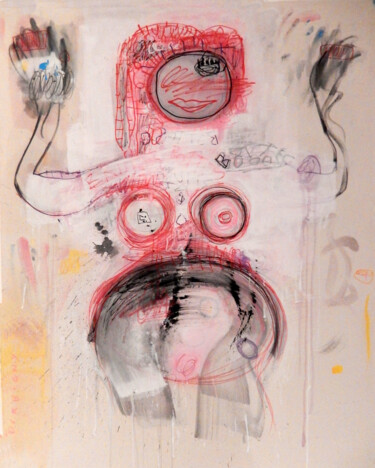 Картина под названием "Bruits- Bottes" - Brigitte Derbigny, Подлинное произведение искусства, Акрил