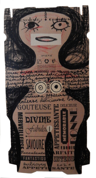 "Vénus pizza n° 3" başlıklı Tablo Brigitte Derbigny tarafından, Orijinal sanat, Akrilik