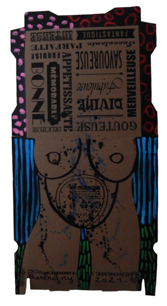 Pittura intitolato "vénus pizza n°15" da Brigitte Derbigny, Opera d'arte originale, Acrilico