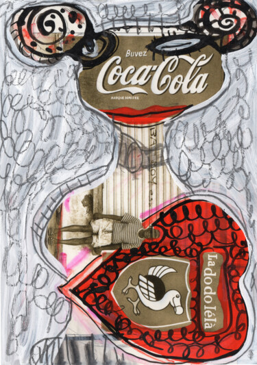 Vénus coca-cola n°2 Desenho intitulada "Vénus coca-cola n°2" por Brigitte Derbigny, Obras de arte originais, Acrílico
