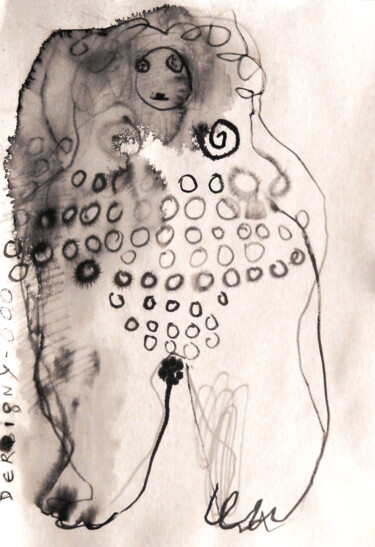 Drawing titled "Vénus n° 3" by Brigitte Derbigny, Original Artwork, Acrylic