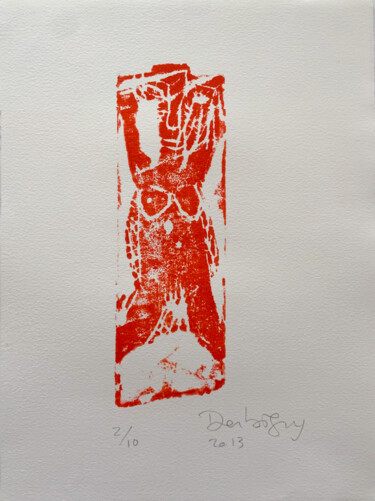 Impressões e gravuras intitulada "Vénus rouge ex. n°2…" por Brigitte Derbigny, Obras de arte originais, Gravação